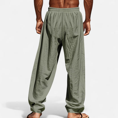 Arvenor | Men’s Linen-Blend Wide-Leg Pants