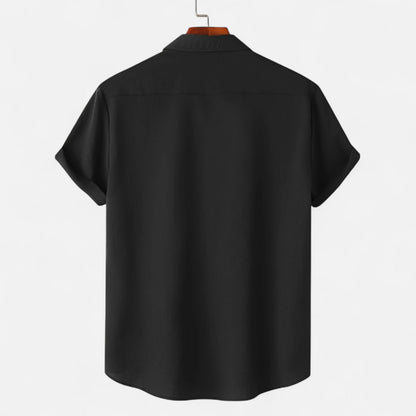 Alessio | Men’s Casual Brown Short-Sleeve Shirt