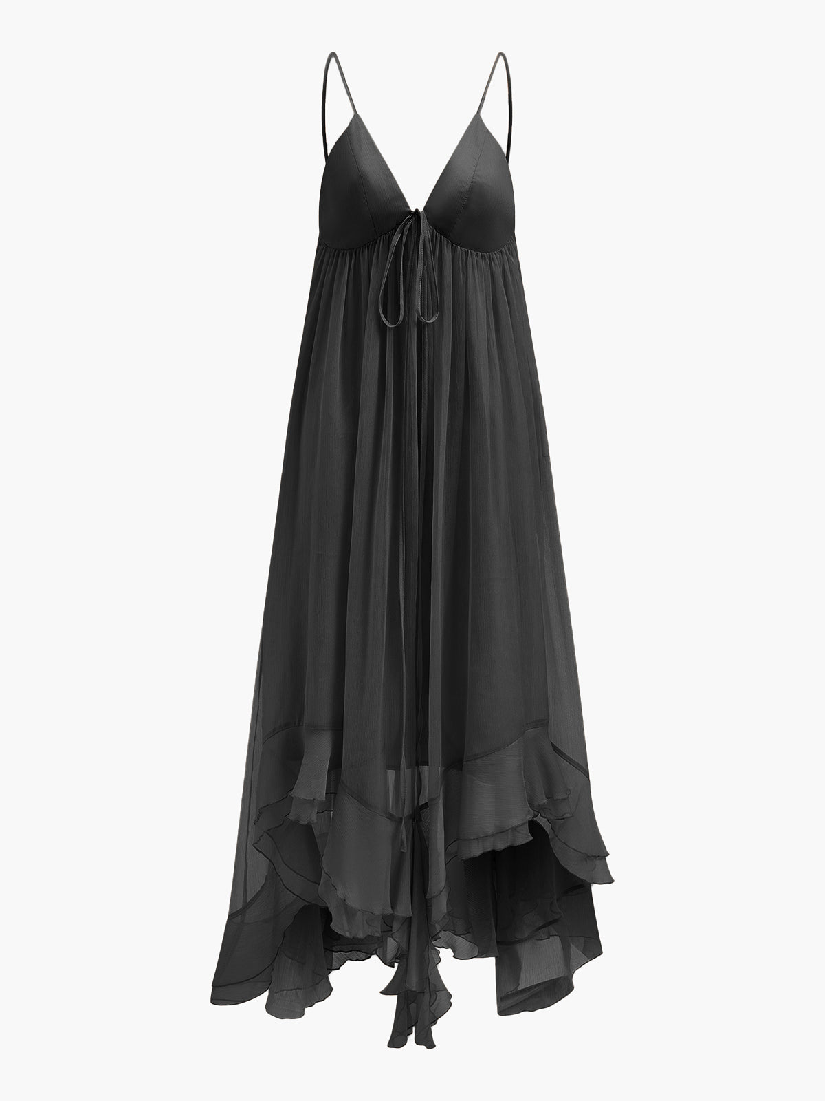 Celiora | Women’s Sheer Long-Sleeve Chiffon Maxi Dress