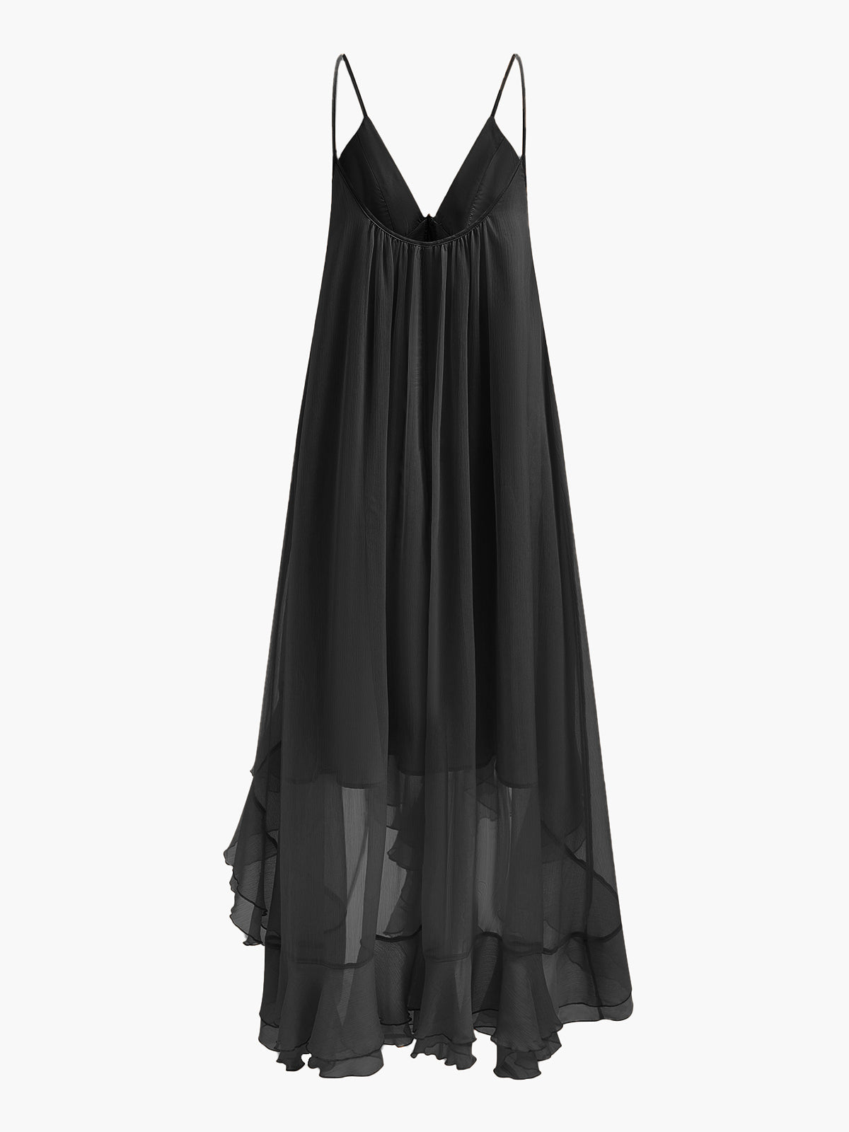 Celiora | Women’s Sheer Long-Sleeve Chiffon Maxi Dress