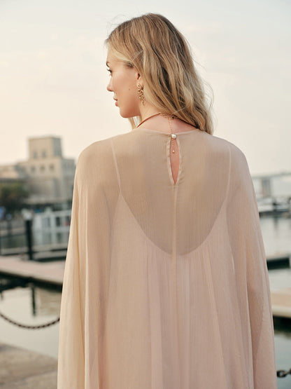 Celiora | Women’s Sheer Long-Sleeve Chiffon Maxi Dress