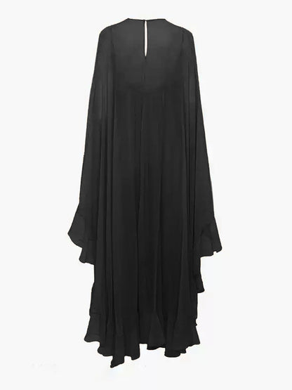 Celiora | Women’s Sheer Long-Sleeve Chiffon Maxi Dress