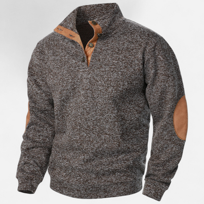 Corvane | Men’s Stand-Up Collar Knitted Sweater