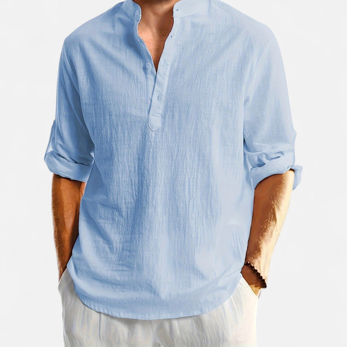 Archer| Men’s Linen Henley Shirt