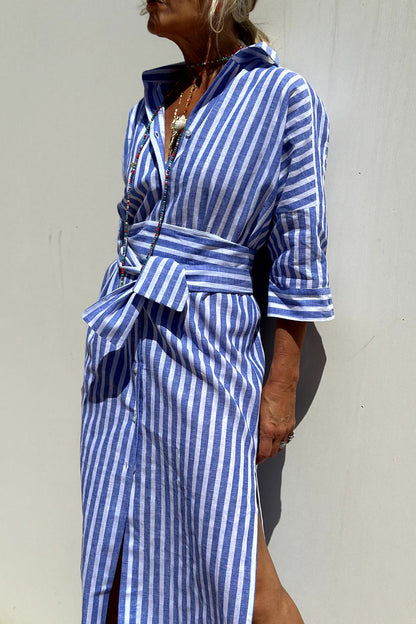 Xyla | Women’s Striped Shirt Dress