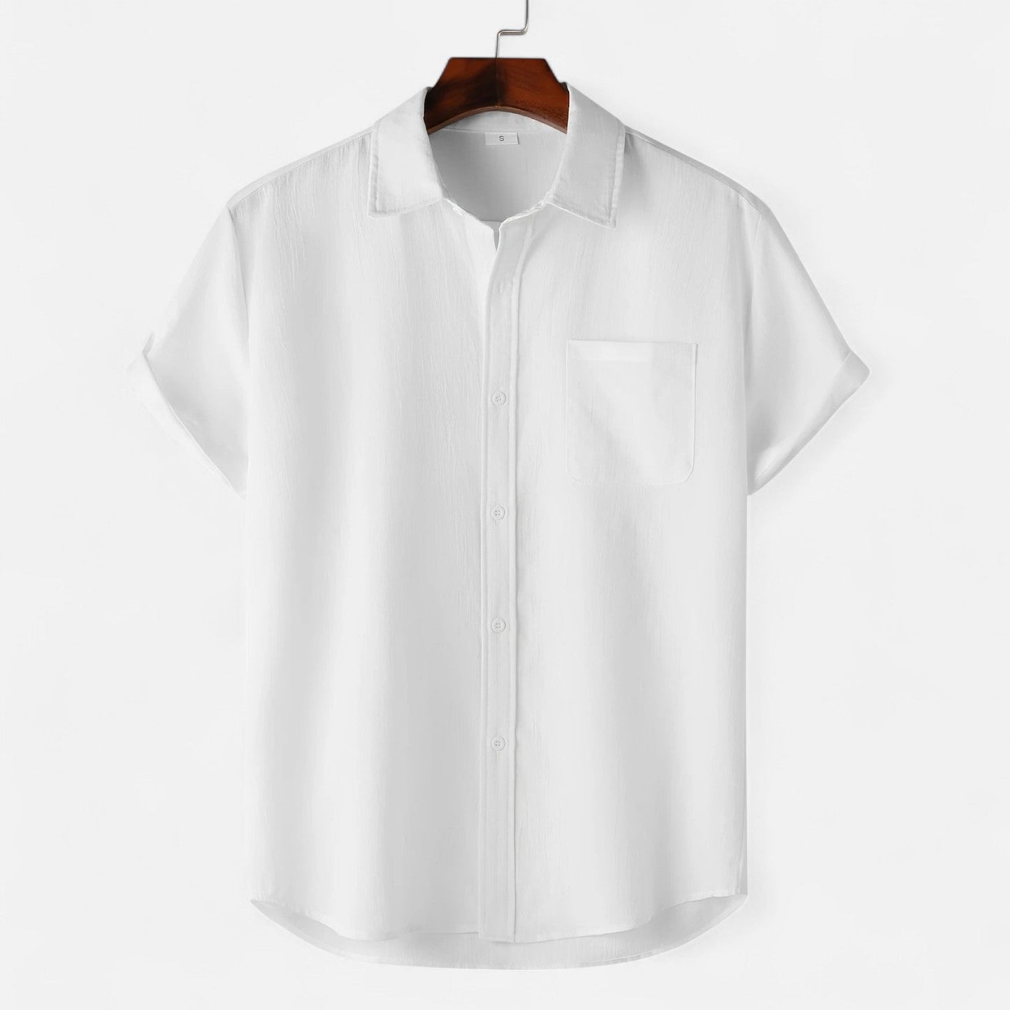 Alessio | Men’s Casual Brown Short-Sleeve Shirt