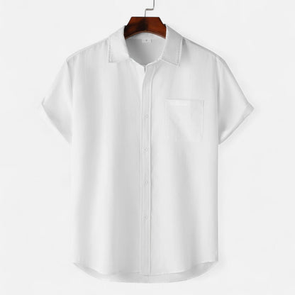 Alessio | Men’s Casual Brown Short-Sleeve Shirt
