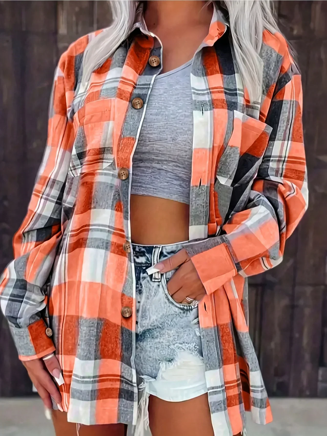 Daphne | Women’s Soft Plaid Layering Shirt