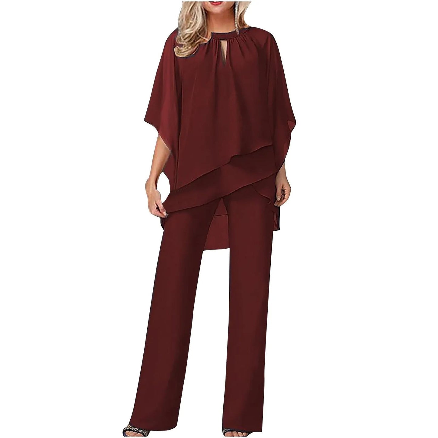 Seraphyne | Women’s Elegant Chiffon Formal Pantsuit