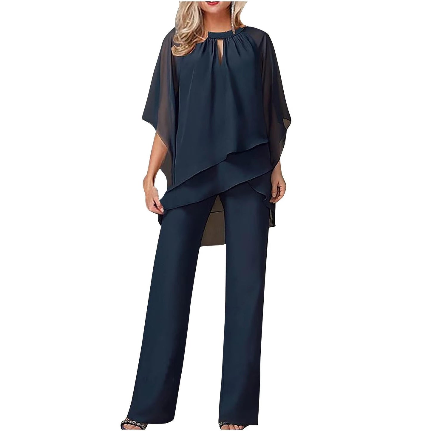 Seraphyne | Women’s Elegant Chiffon Formal Pantsuit