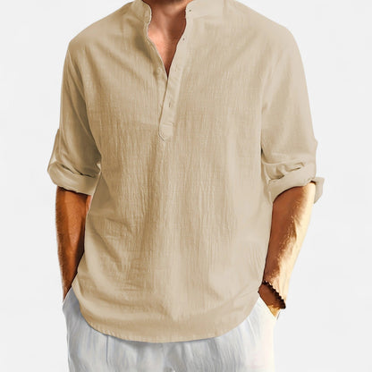 Archer| Men’s Linen Henley Shirt