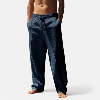 Arvenor | Men’s Linen-Blend Wide-Leg Pants