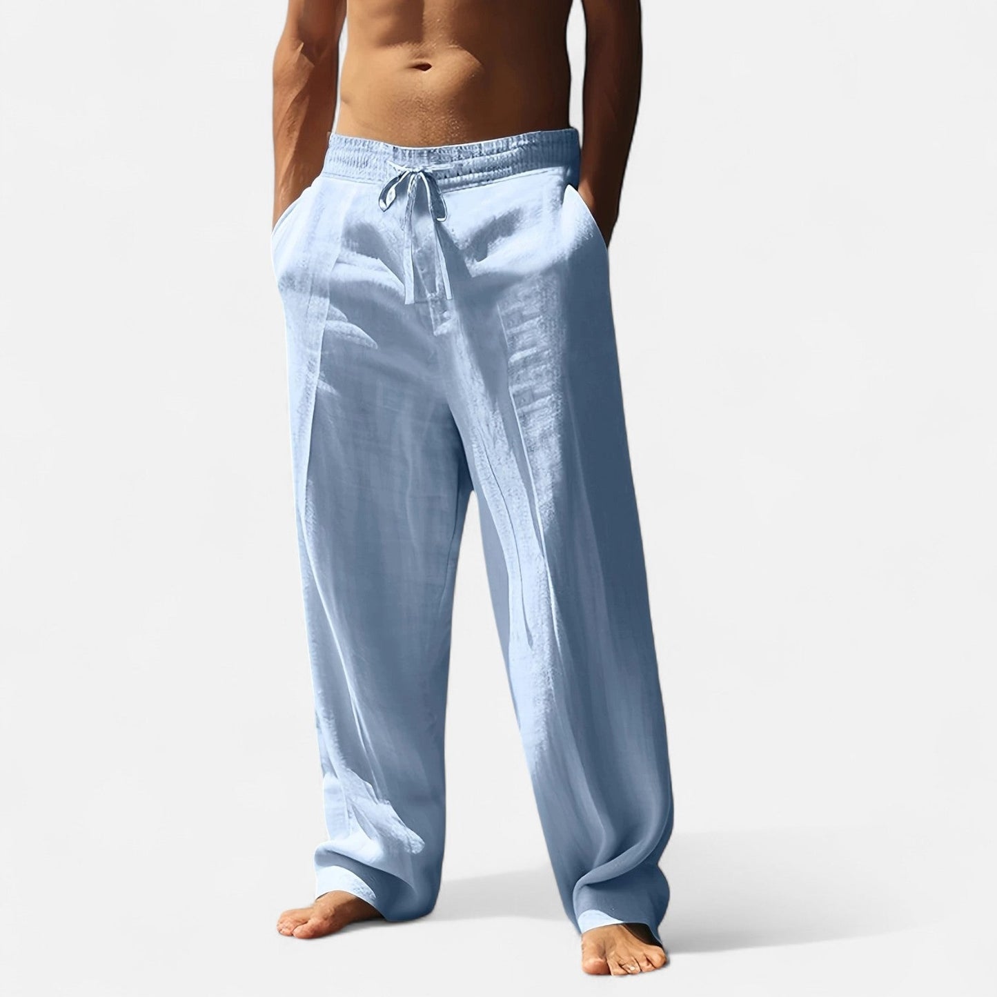 Arvenor | Men’s Linen-Blend Wide-Leg Pants