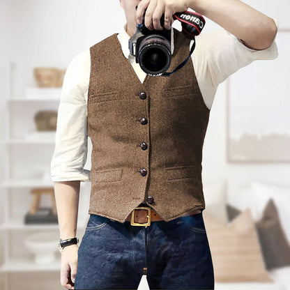 Aden Vest | Men’s Vintage-Inspired Sleeveless Layering Vest