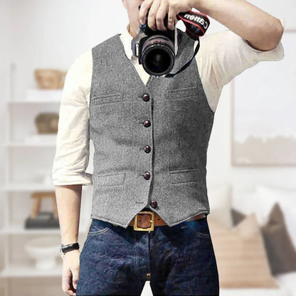 Aden Vest | Men’s Vintage-Inspired Sleeveless Layering Vest
