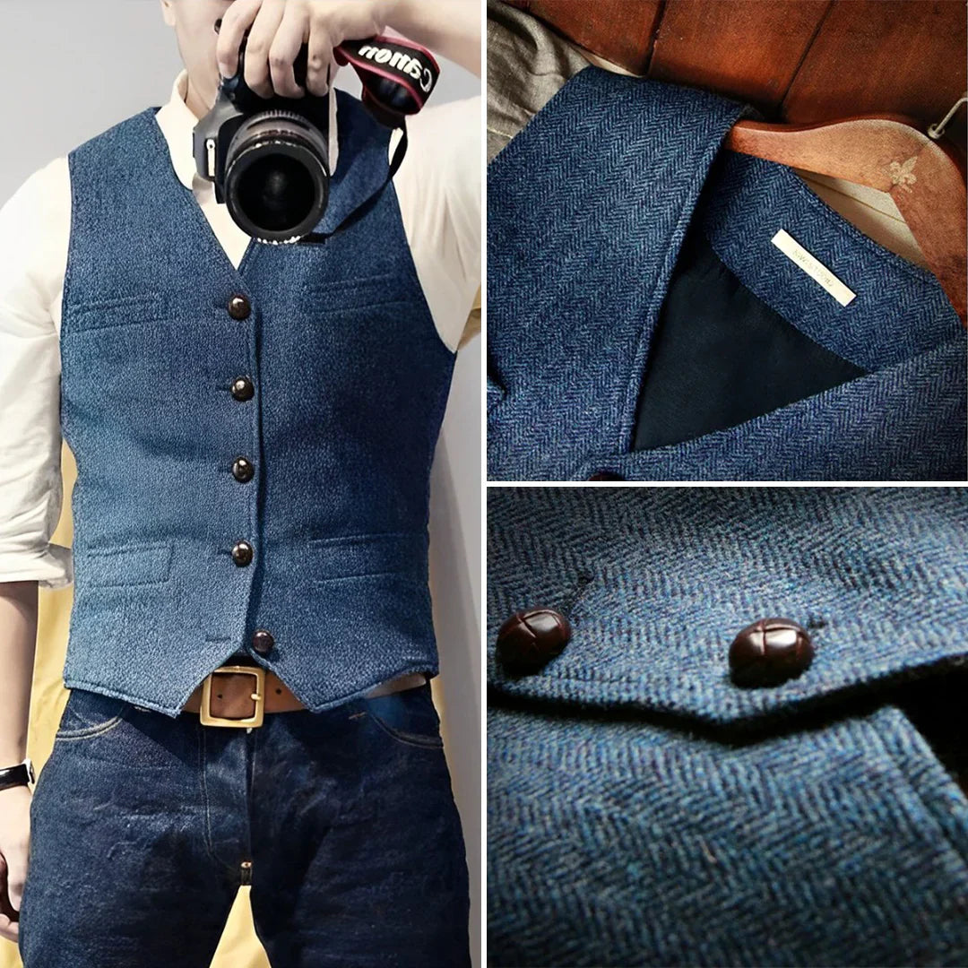 Aden Vest | Men’s Vintage-Inspired Sleeveless Layering Vest