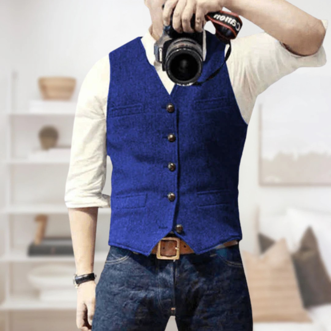 Aden Vest | Men’s Vintage-Inspired Sleeveless Layering Vest