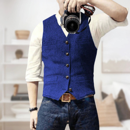 Aden Vest | Men’s Vintage-Inspired Sleeveless Layering Vest