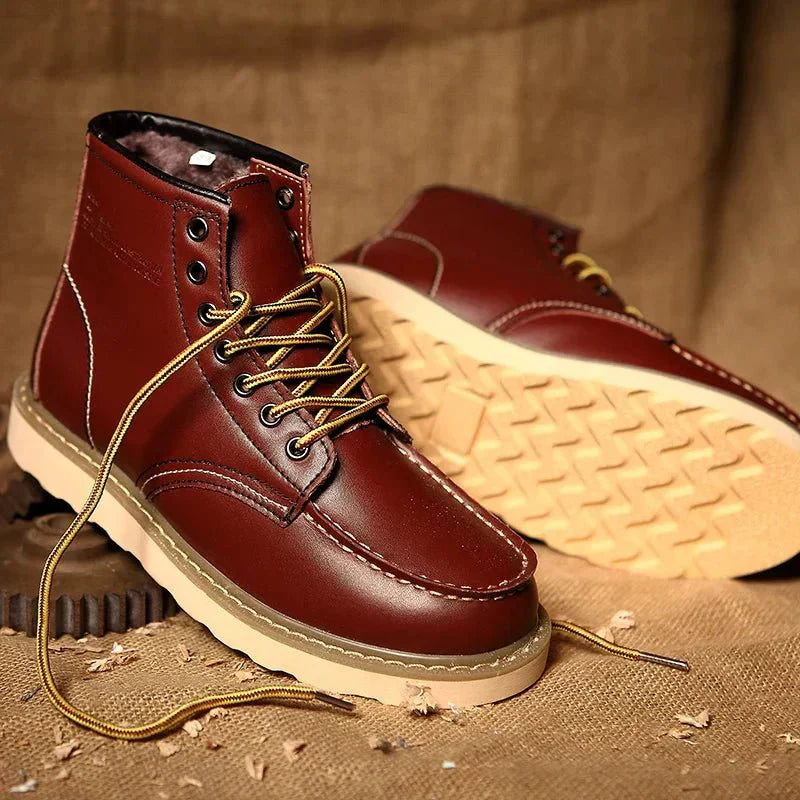 Callan | Men’s Lace-Up Moc Toe Streetwear Boots