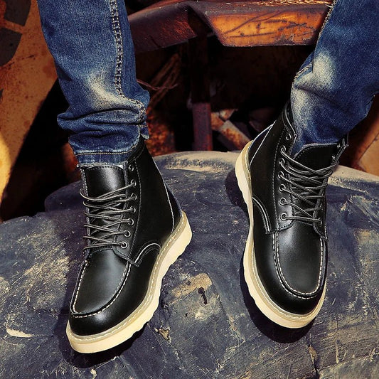 Callan | Men’s Lace-Up Moc Toe Streetwear Boots