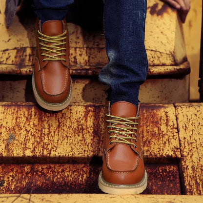 Callan | Men’s Lace-Up Moc Toe Streetwear Boots