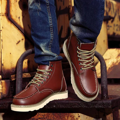 Callan | Men’s Lace-Up Moc Toe Streetwear Boots