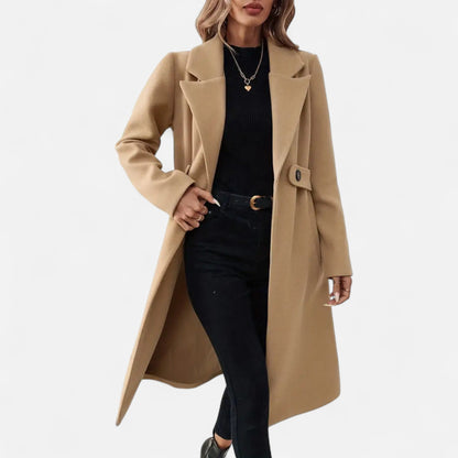 Alessina | Women’s Long Tweed-Inspired Coat