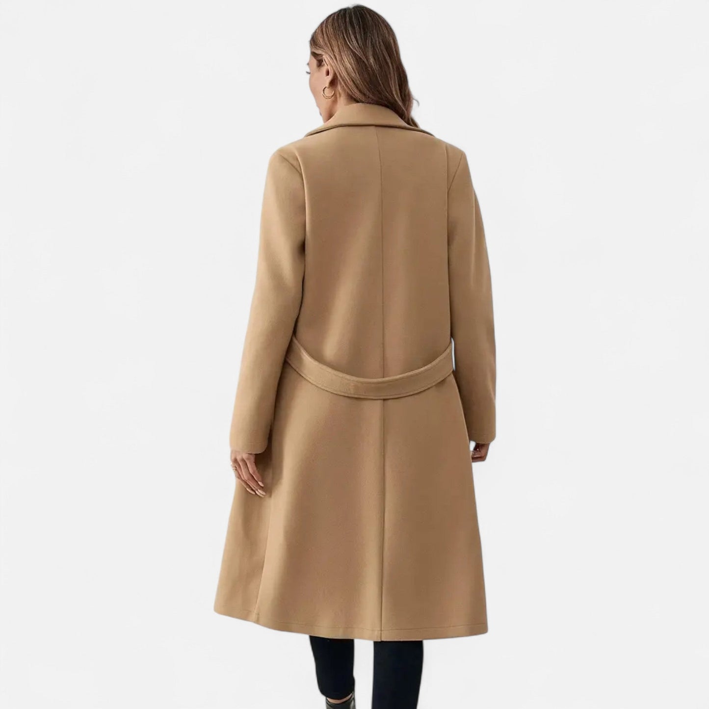 Alessina | Women’s Long Tweed-Inspired Coat