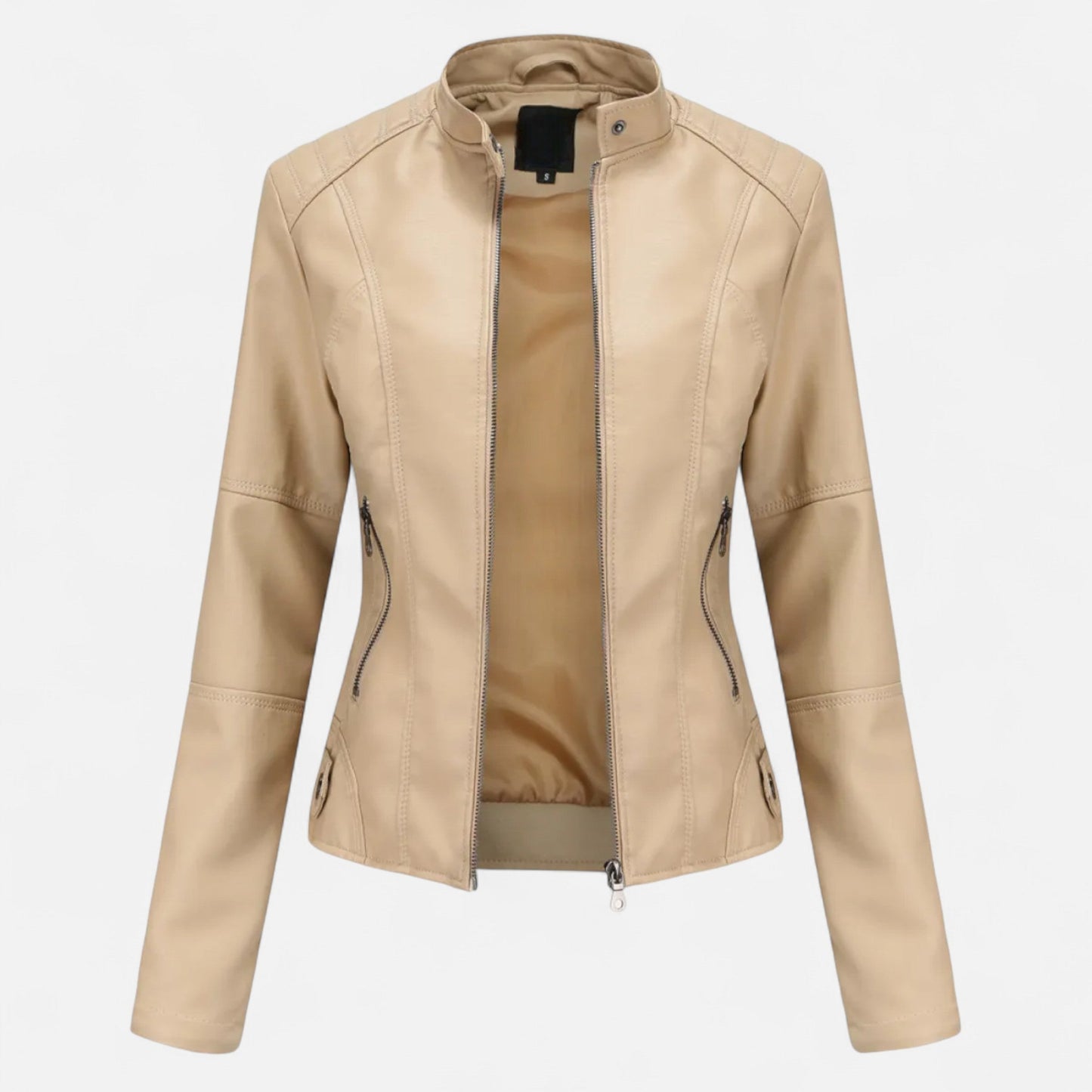 Varenne | Men’s Stand-Collar Leather-Look Jacket