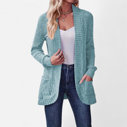 Valentis | Women’s Knit Cardigan with Ribbed Detail