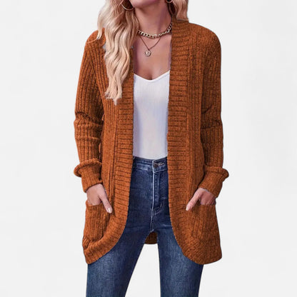 Valentis | Women’s Knit Cardigan with Ribbed Detail