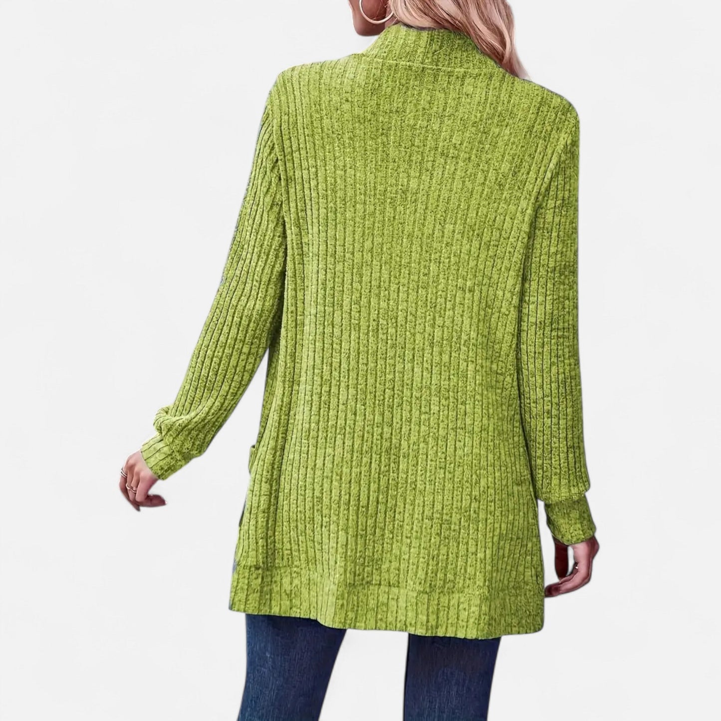 Valentis | Women’s Knit Cardigan with Ribbed Detail