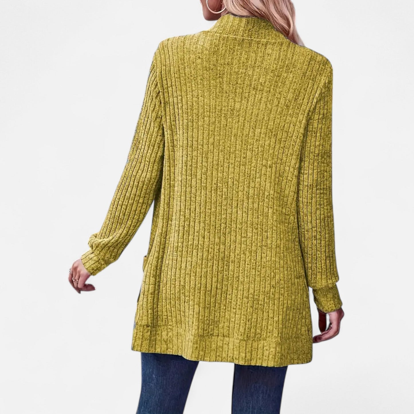 Valentis | Women’s Knit Cardigan with Ribbed Detail