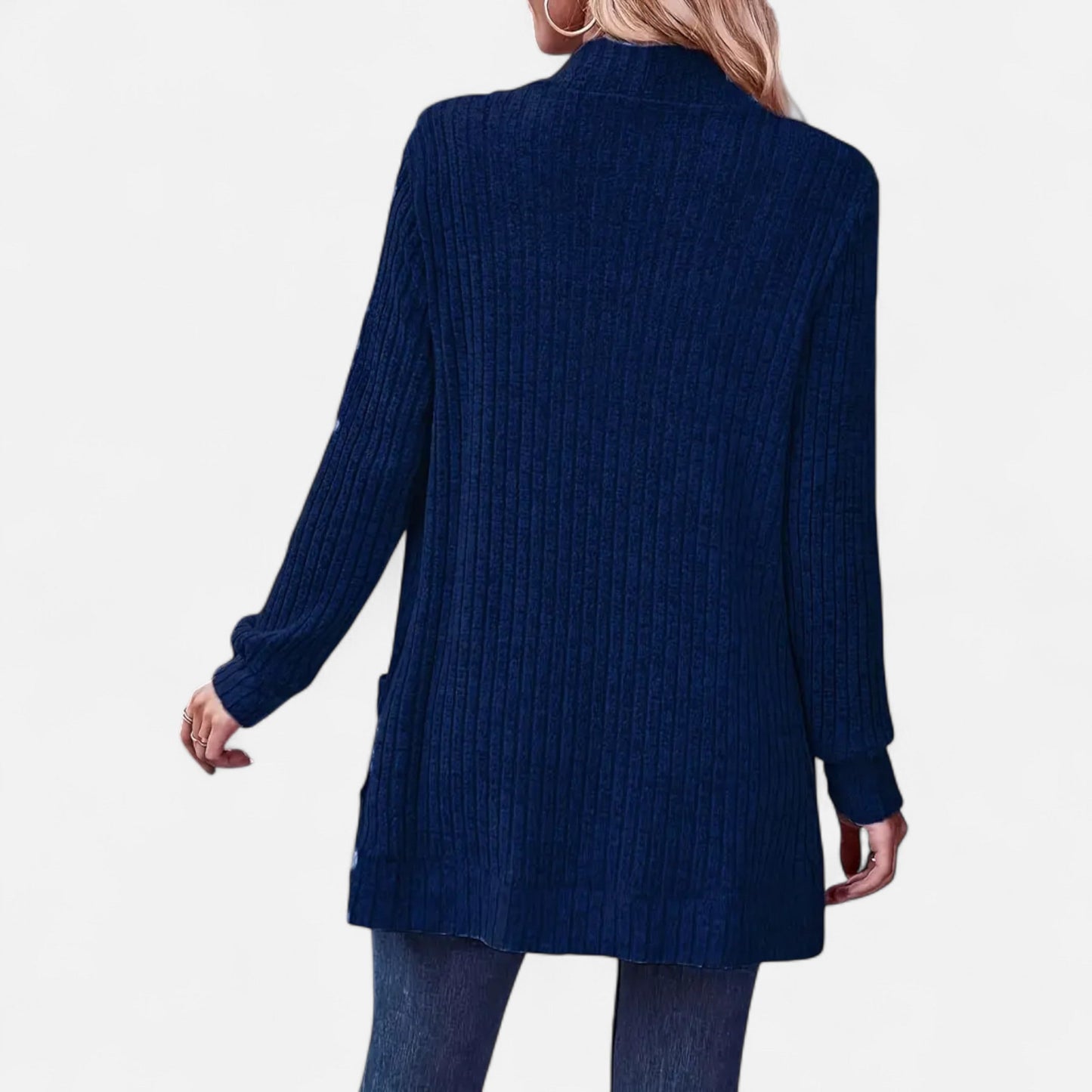 Valentis | Women’s Knit Cardigan with Ribbed Detail