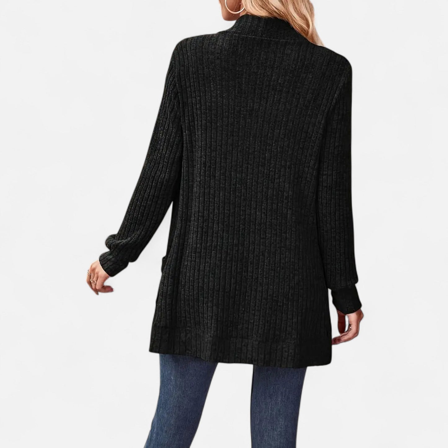 Valentis | Women’s Knit Cardigan with Ribbed Detail