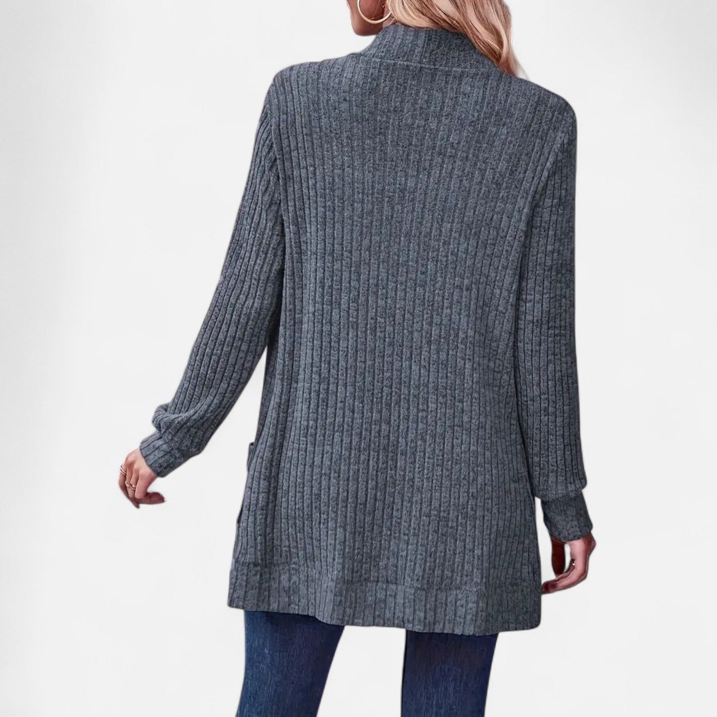 Valentis | Women’s Knit Cardigan with Ribbed Detail