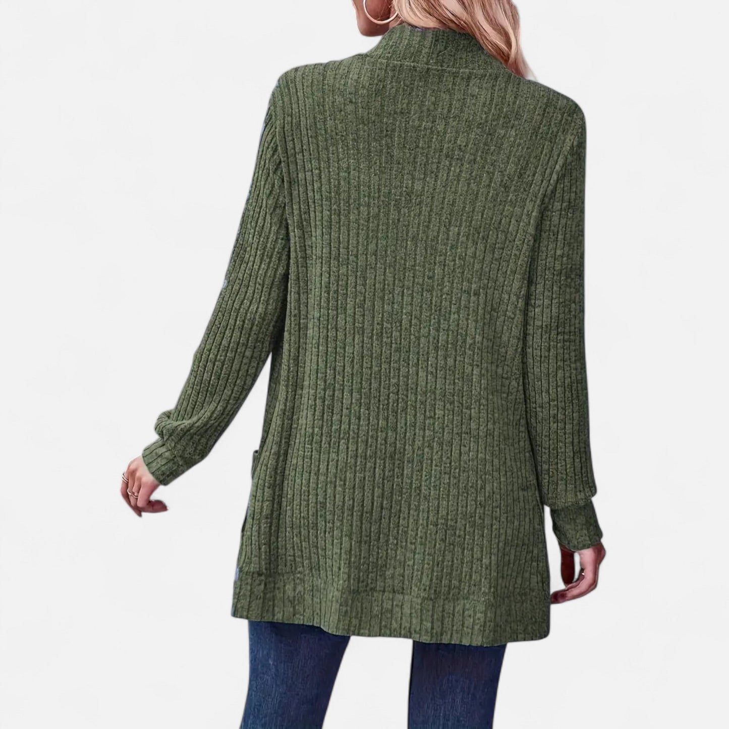 Valentis | Women’s Knit Cardigan with Ribbed Detail
