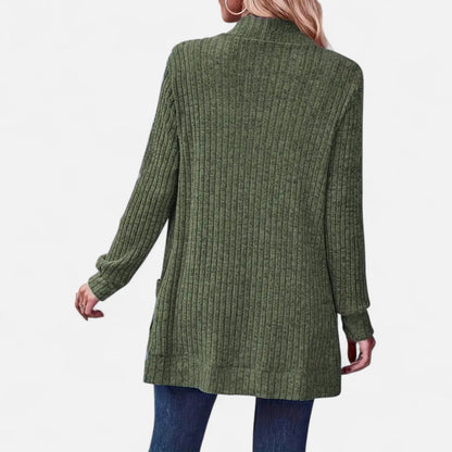 Valentis | Women’s Knit Cardigan with Ribbed Detail
