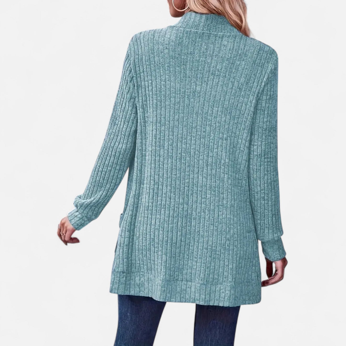 Valentis | Women’s Knit Cardigan with Ribbed Detail