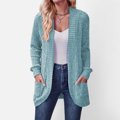 Valentis | Women’s Knit Cardigan with Ribbed Detail