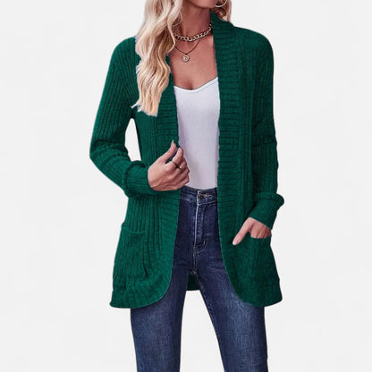 Valentis | Women’s Knit Cardigan with Ribbed Detail