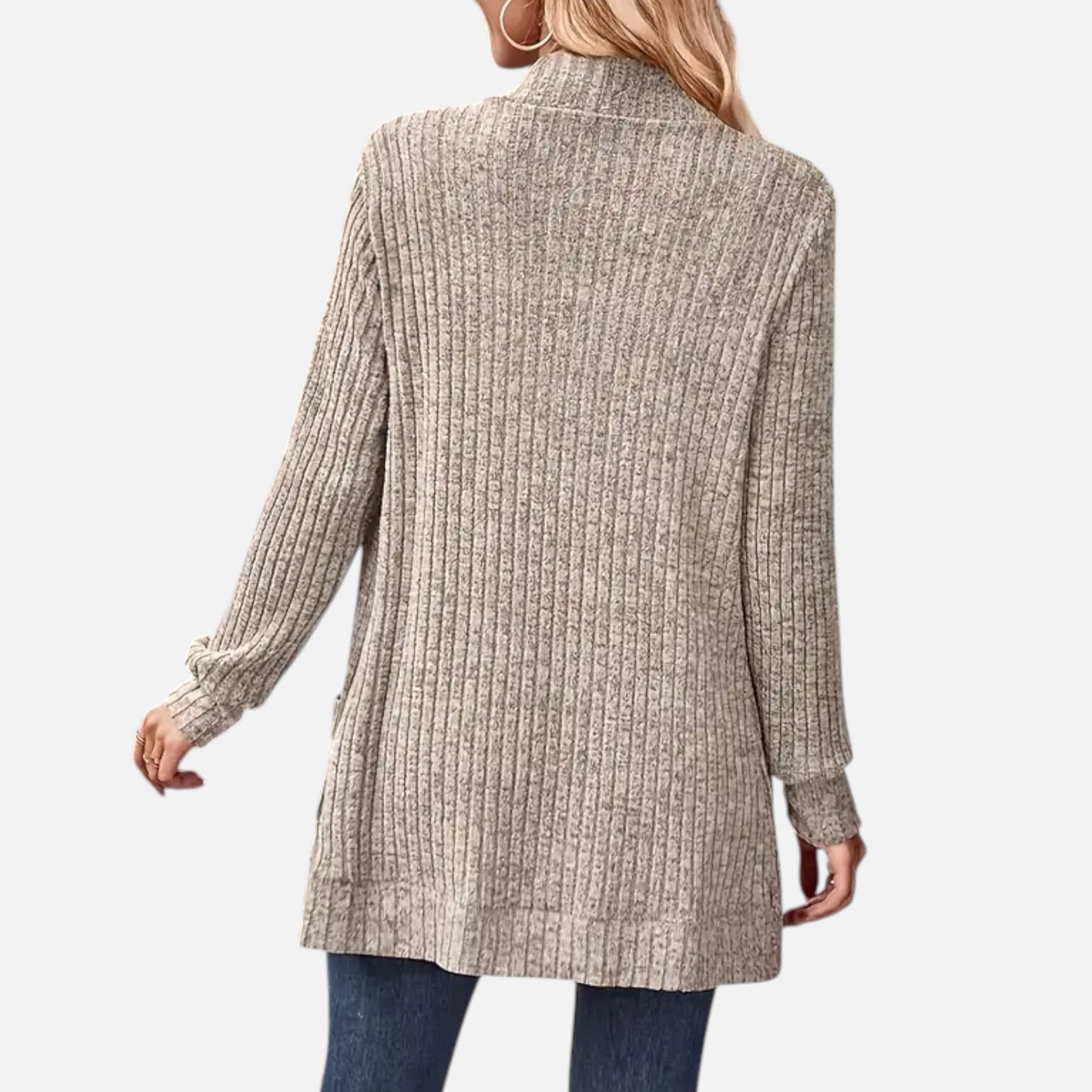 Valentis | Women’s Knit Cardigan with Ribbed Detail