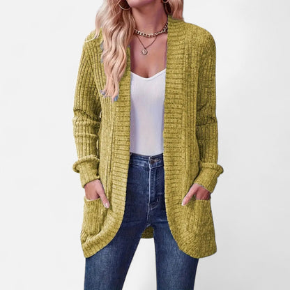 Valentis | Women’s Knit Cardigan with Ribbed Detail