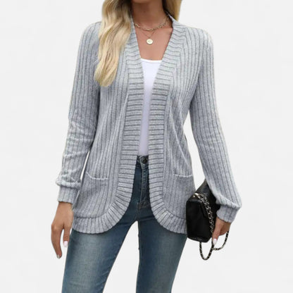 Valentis | Women’s Knit Cardigan with Ribbed Detail