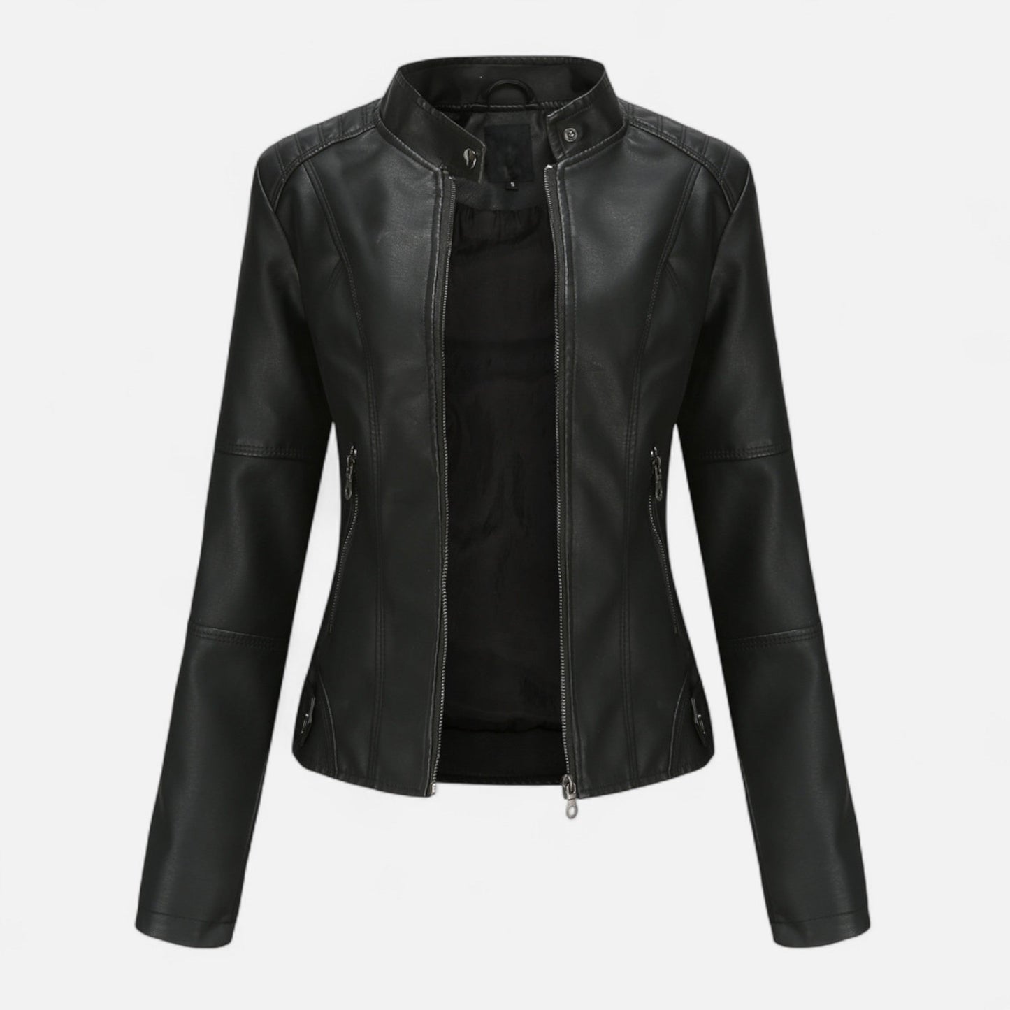 Varenne | Men’s Stand-Collar Leather-Look Jacket