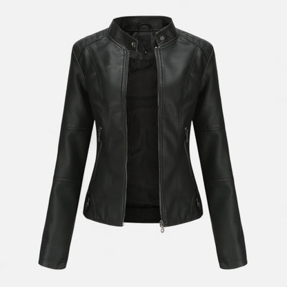 Varenne | Men’s Stand-Collar Leather-Look Jacket