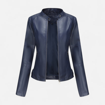 Varenne | Men’s Stand-Collar Leather-Look Jacket