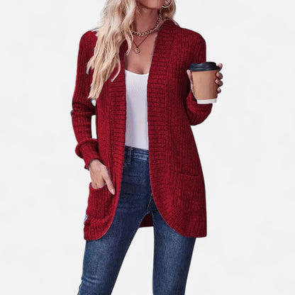 Valentis | Women’s Knit Cardigan with Ribbed Detail