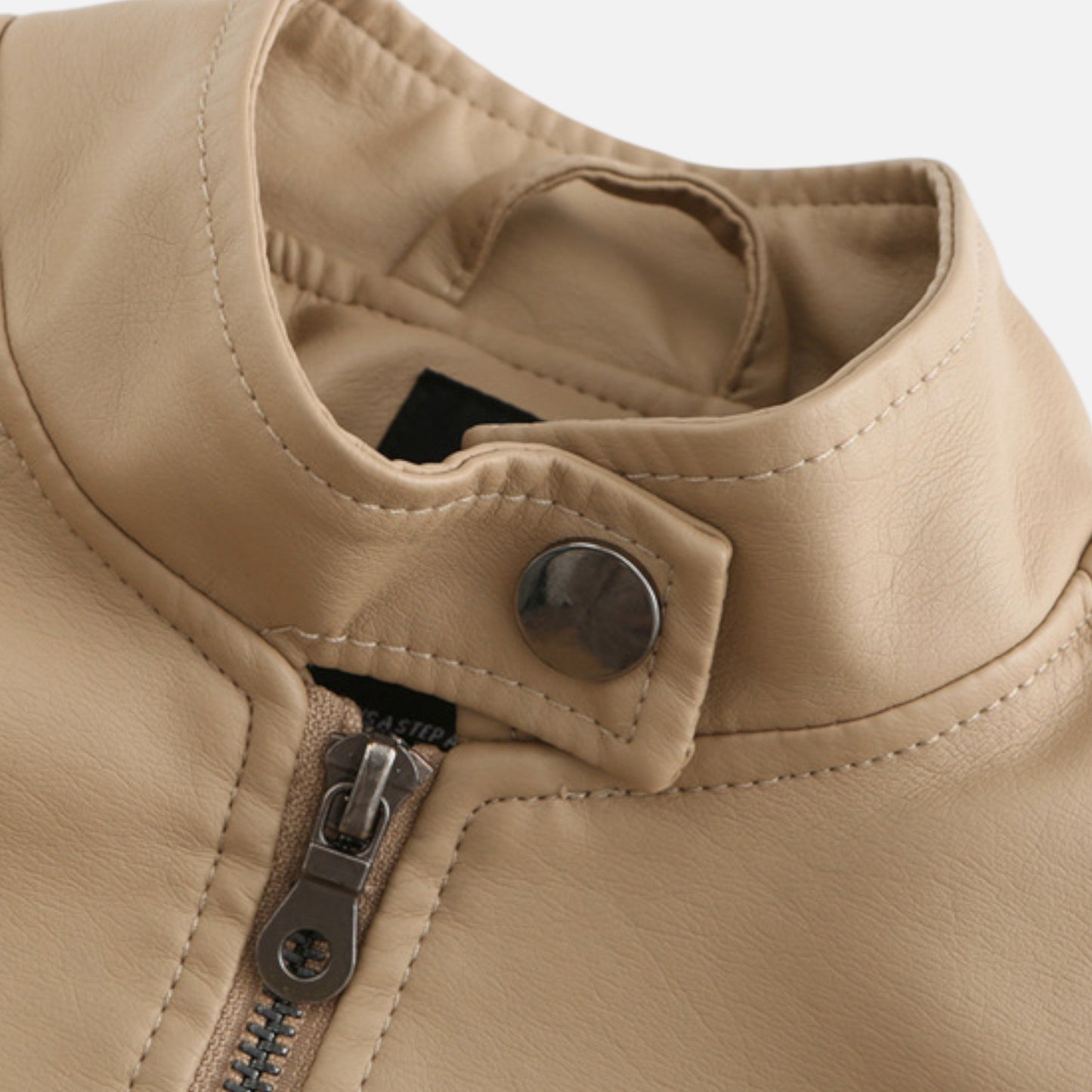 Varenne | Men’s Stand-Collar Leather-Look Jacket