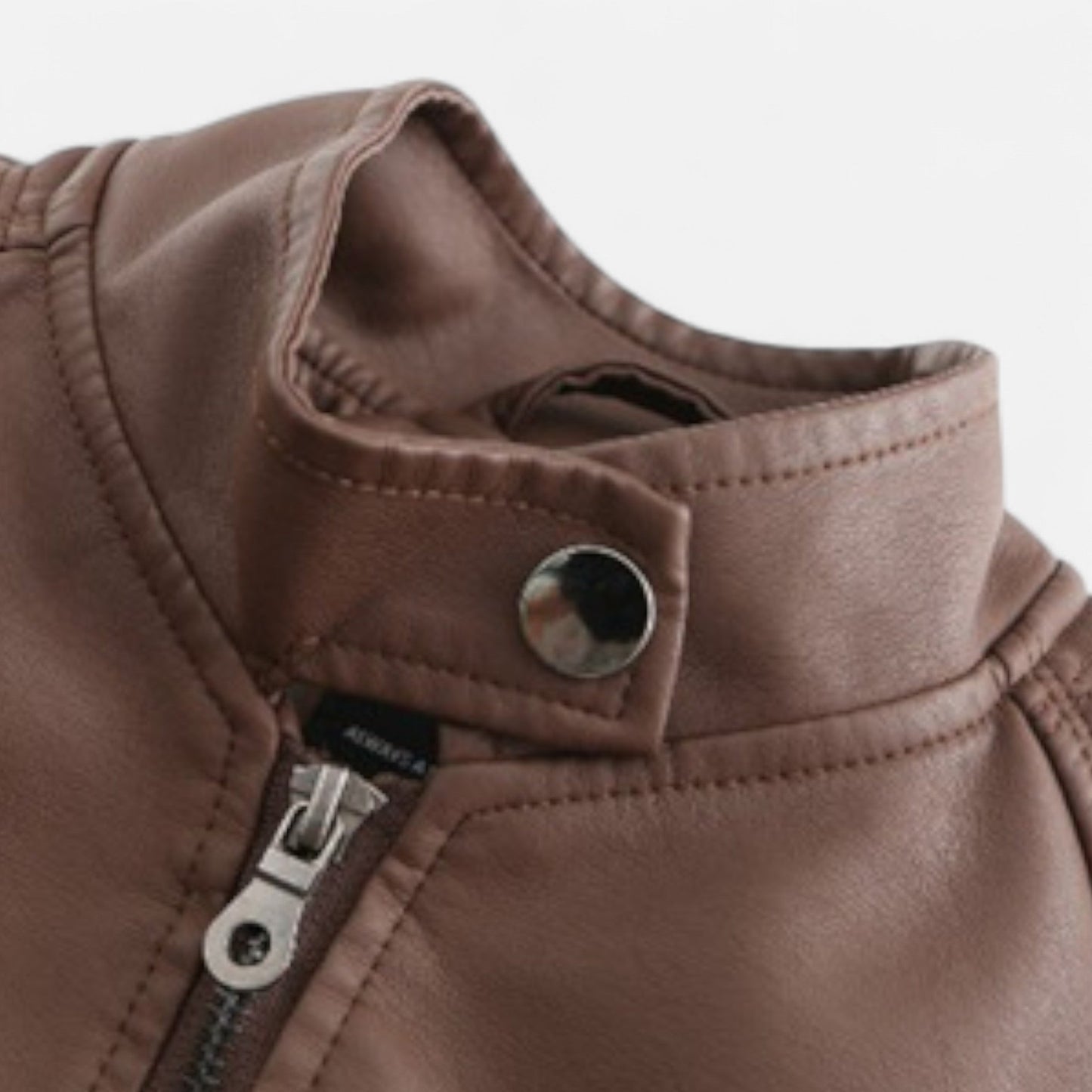 Varenne | Men’s Stand-Collar Leather-Look Jacket